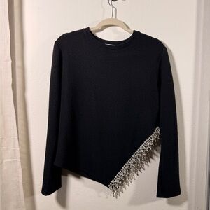Zara soft knit embellished top